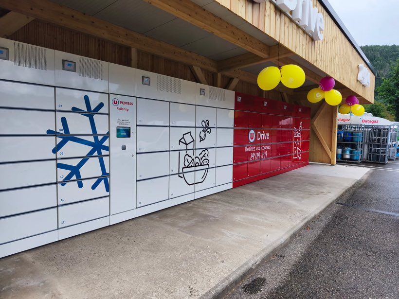 Les casiers du Super U, Habillage de consignes, Bitschwiller-lès-Thann