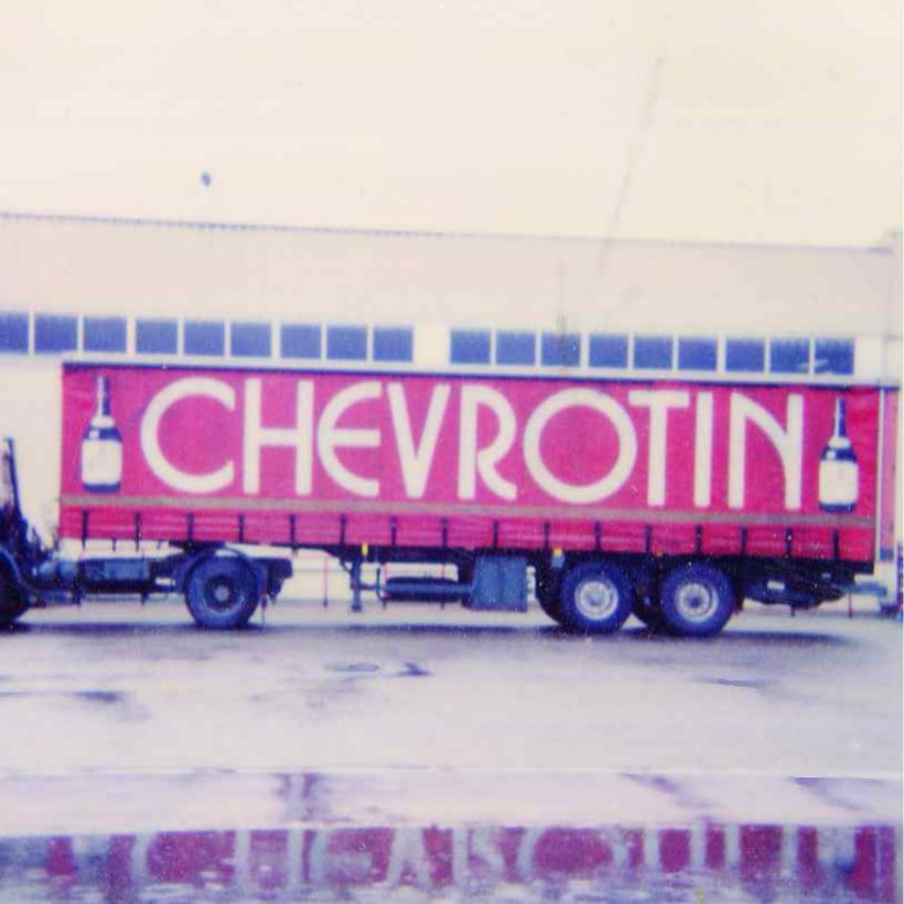 Chevrotin, Bâche de semi-remorque lettrée