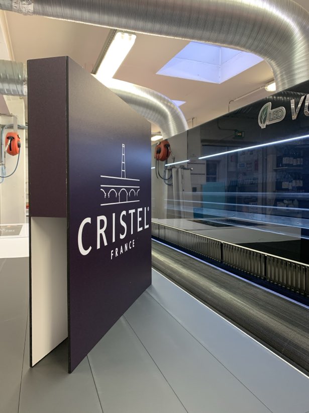 Cristel France, Panneau PLV imprimé à plat
