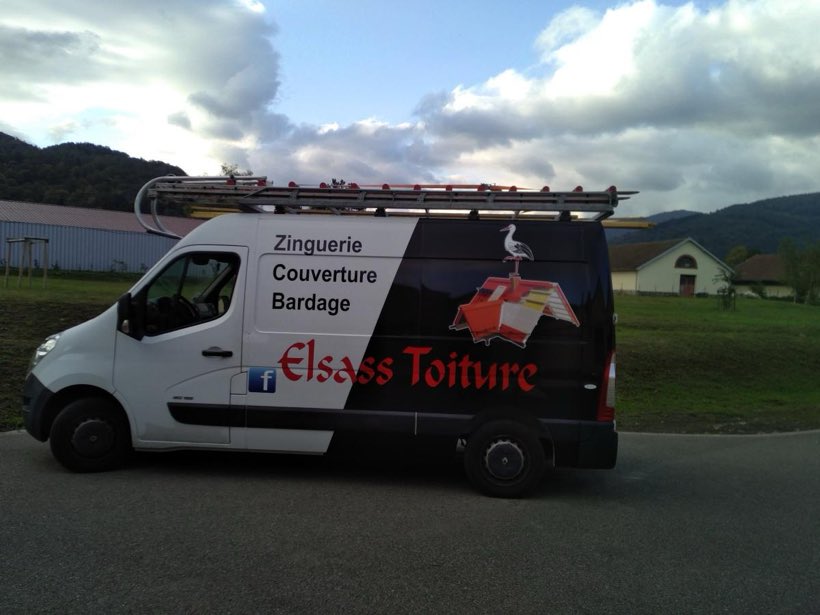 Elsass Toiture, Marquage de fourgon