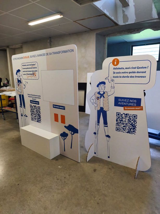 Gaston, le guide de chantier, PLV découpée à la forme