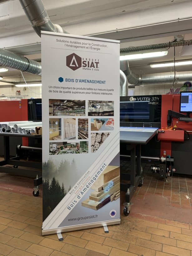 Groupe SIAT, Roll-up, sortie d'impression