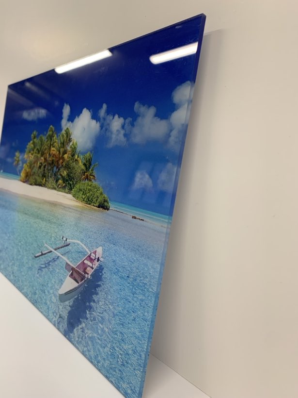 Lagon, à la lumière, Plexi brillant
