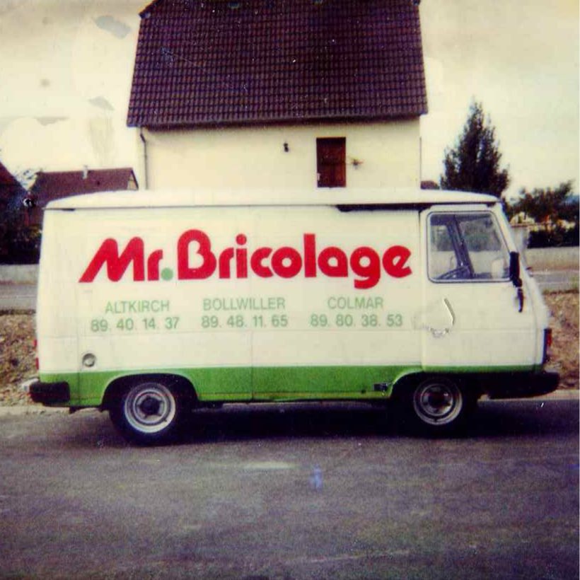 Le fourgon Mr.Bricolage, Lettrage de fourgon, Altkirch · Bollwiller · Colmar