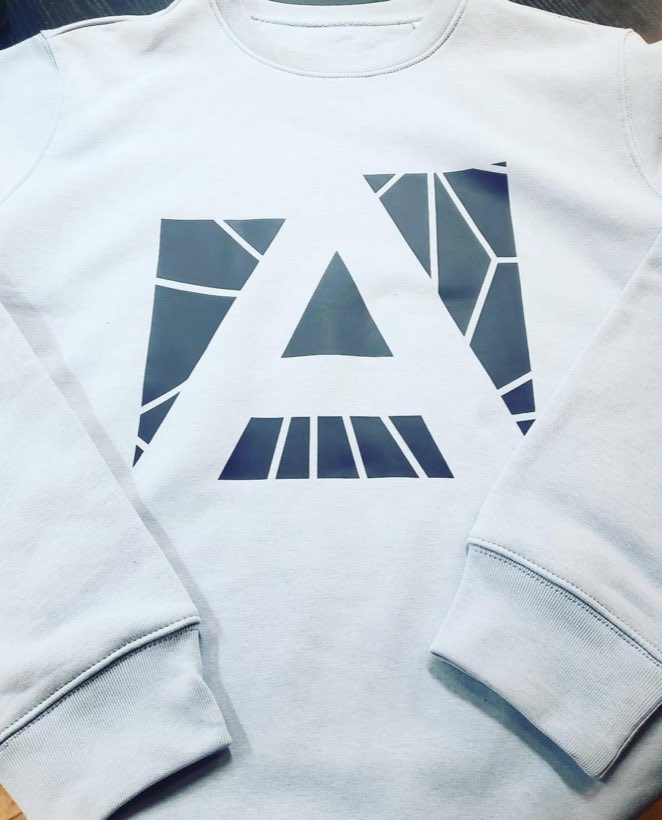 Le sweat A, Flocage sur molleton