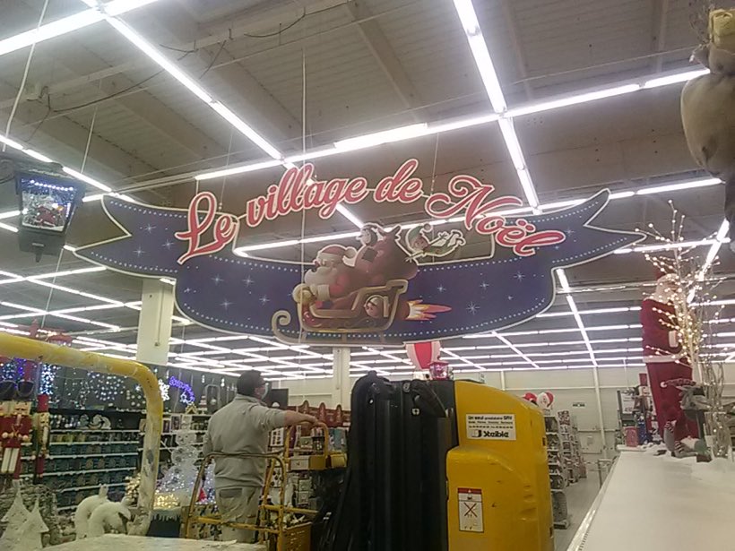 Le village de Noël, Panneau suspendu, décor de fêtes